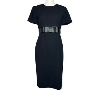 Vintage Talbots Shortsleeved Satin Bow Women’s Black Dress Size 4